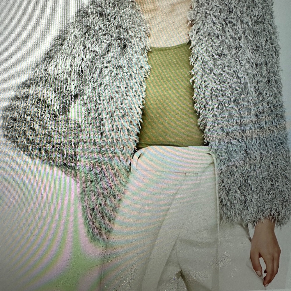 ZARA FAUX FUR SILVER JACKET. EXCELLENT CONDITION. SIZE S - Picture 2 of 5